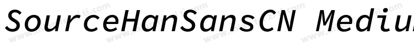 SourceHanSansCN Medium Alphabetic M字体转换
